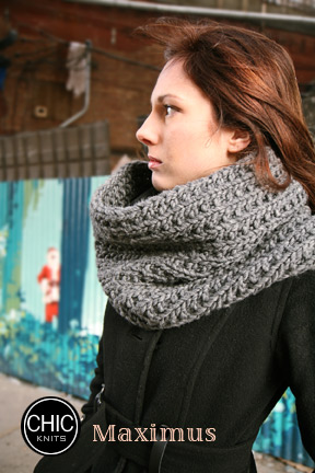 Chic Knits Super Bulky Cowl Knitting Pattern